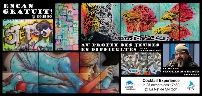 Affiche pour la soirée bénéfice au profit des jeunes en difficultés